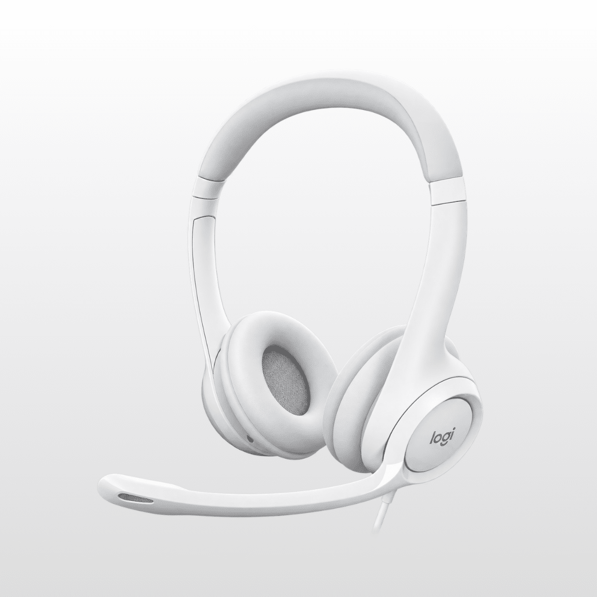 Logitech H390 – Headset USB com Microfone Branco