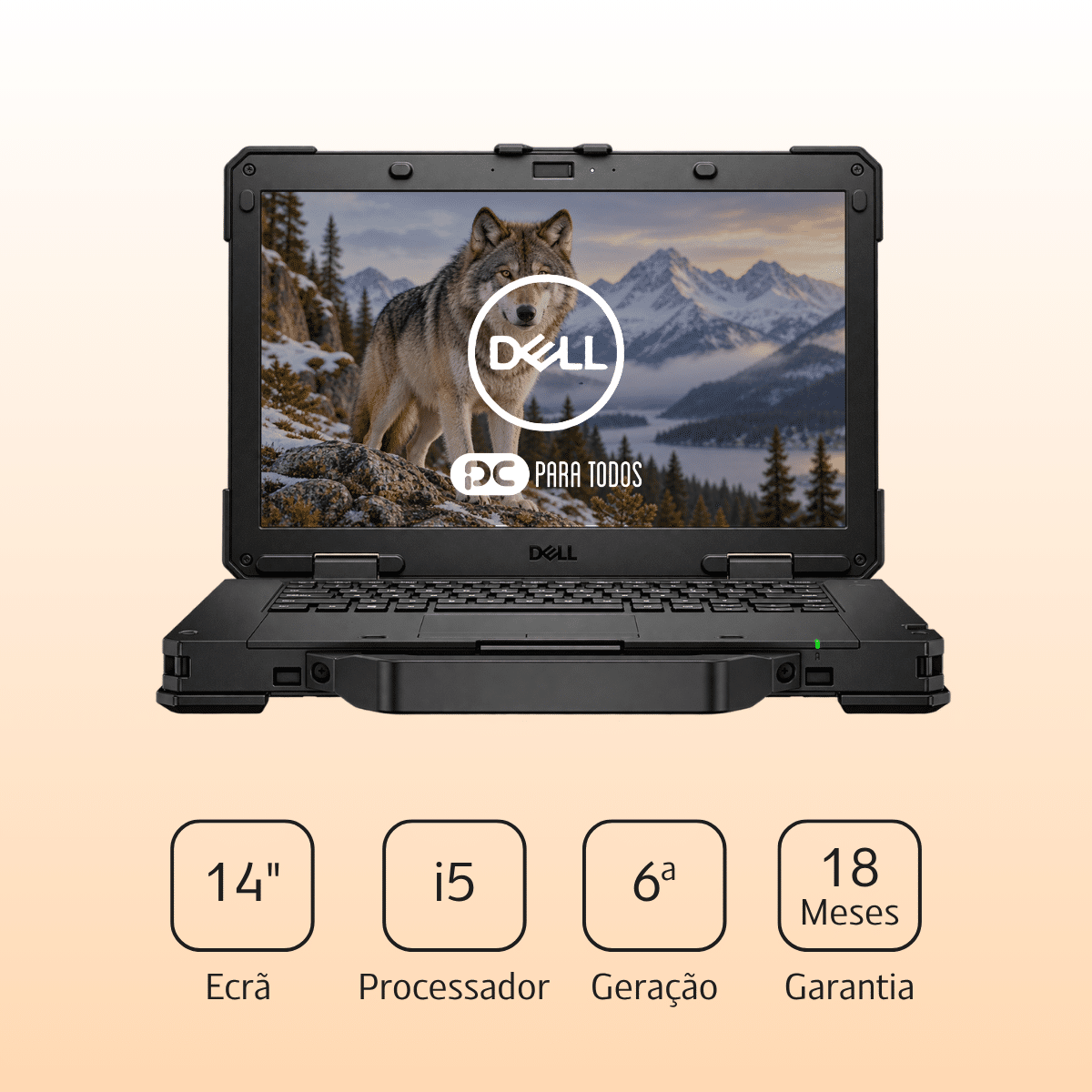 Recondicionado Outlet - Dell Latitude 5414 Rugged i5 6ª-Geração 14" HD