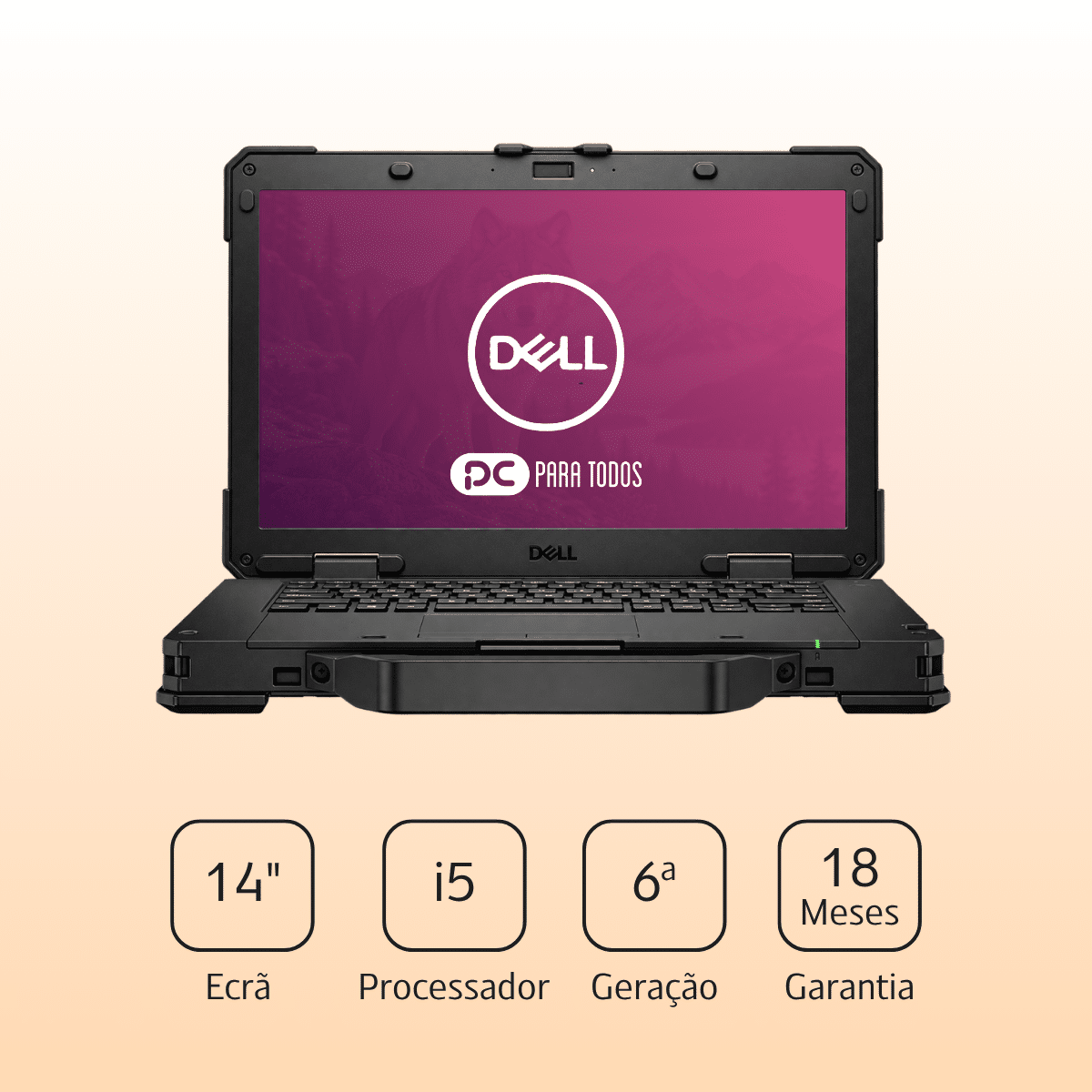Recondicionado Outlet - Dell Latitude 5414 Rugged i5 6ª-Geração 14" HD