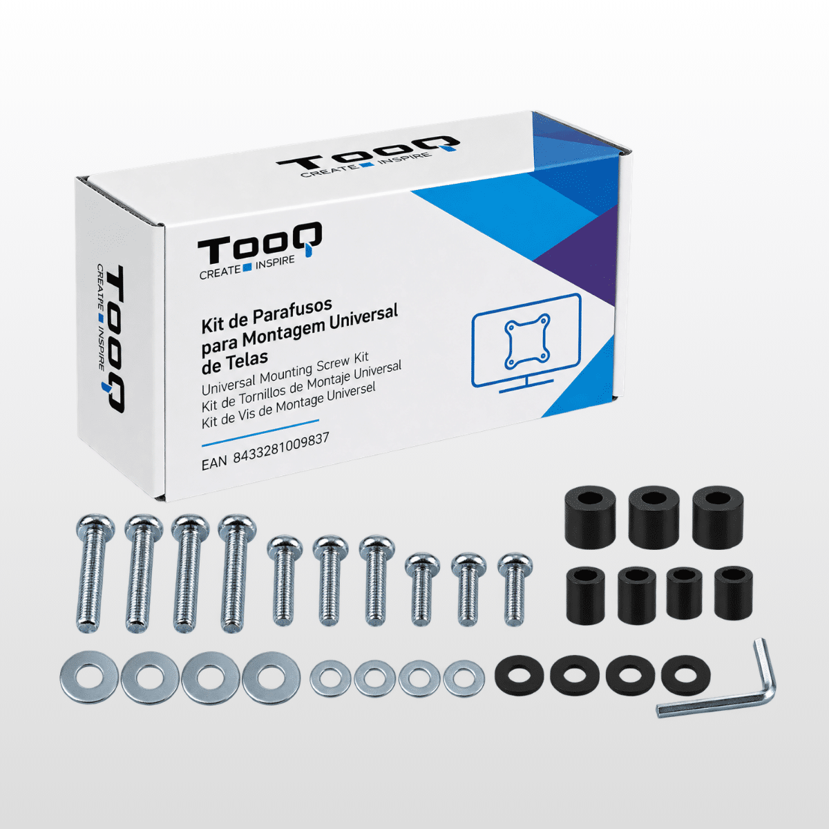 TooQ Kit de Parafusos para Montagem Universal de Telas